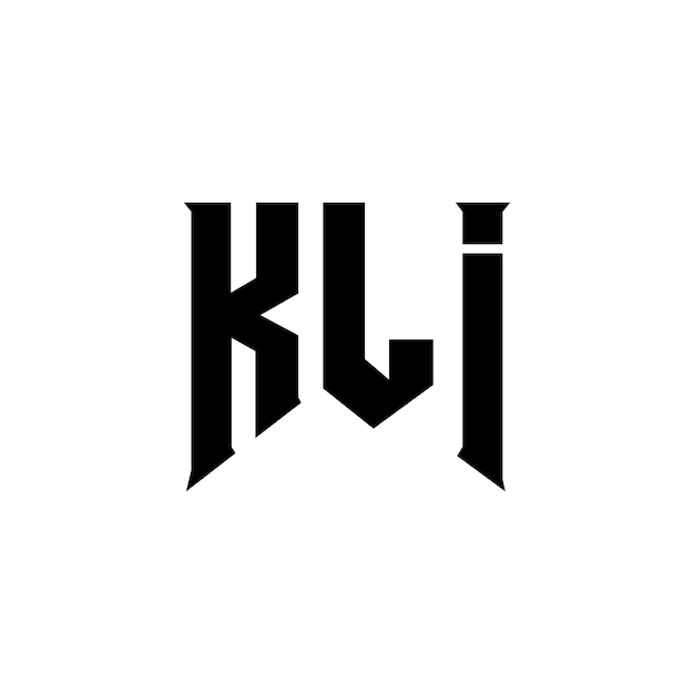 KLI-Letter-Logo-Design für das Technologieunternehmen KLI Logo-Design Schwarz-Weiß-Farbkombination KLI Logo KLI Vektor KLI Design KLI-Ikonen KLI Alphabet KLI Typografie Logo-Design