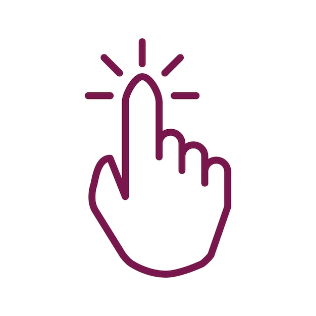 Klicken Sie auf Zeiger-Icon-Vektor-Design-Vorlagen