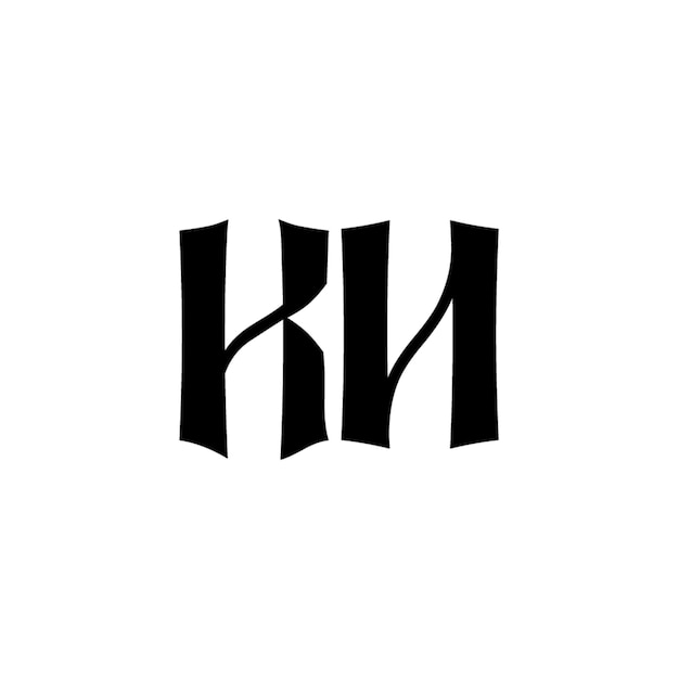 KN-Monogramm-Logo-Design, Buchstabe, Text, Name, Symbol, monochromes Logo, Alphabet-Zeichen, einfaches Logo