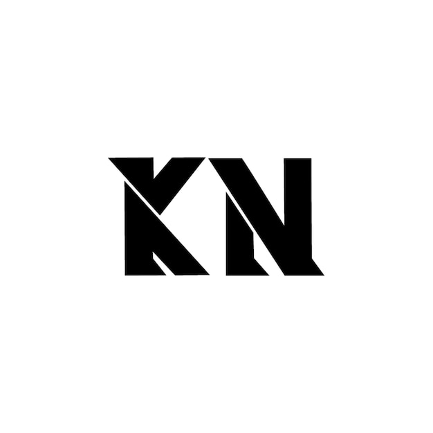 KN-Monogramm-Logo-Design, Buchstabe, Text, Name, Symbol, monochromes Logo, Alphabet-Zeichen, einfaches Logo
