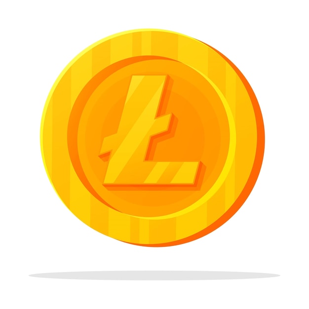 Knackiges und modernes Vektordesign des Litecoin-Kryptowährungssymbols