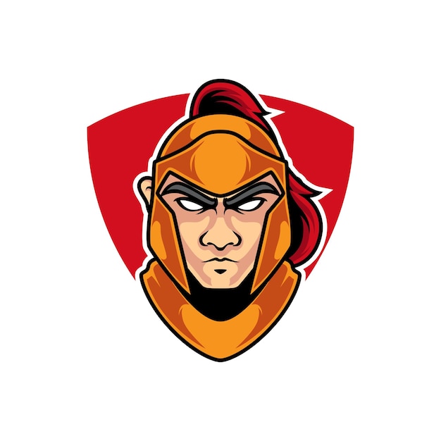 Knight head e sport maskottchen logo