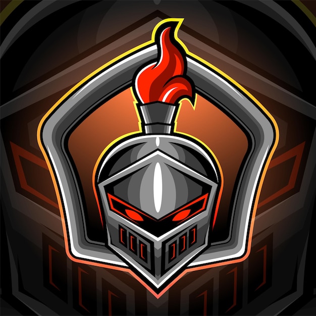 Knight Head eSports Maskottchen Logo-Design