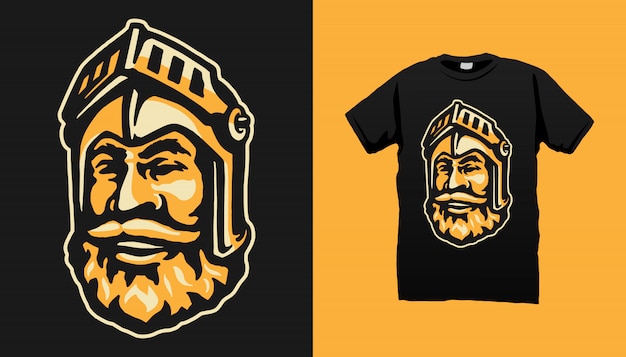 Knight head t-shirt design