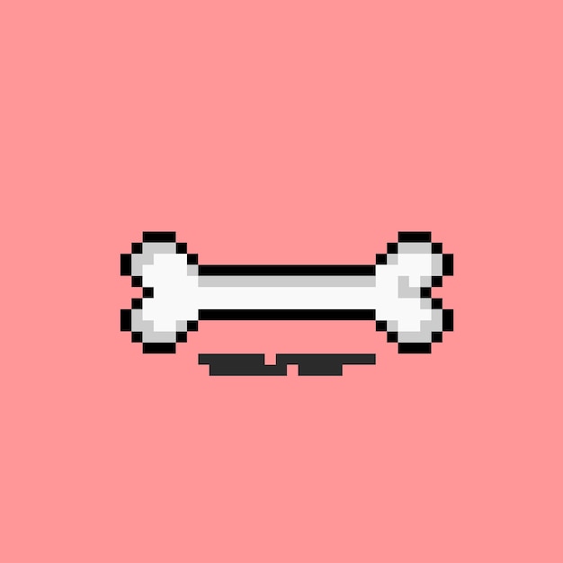 Knochen mit pixel-art-stil