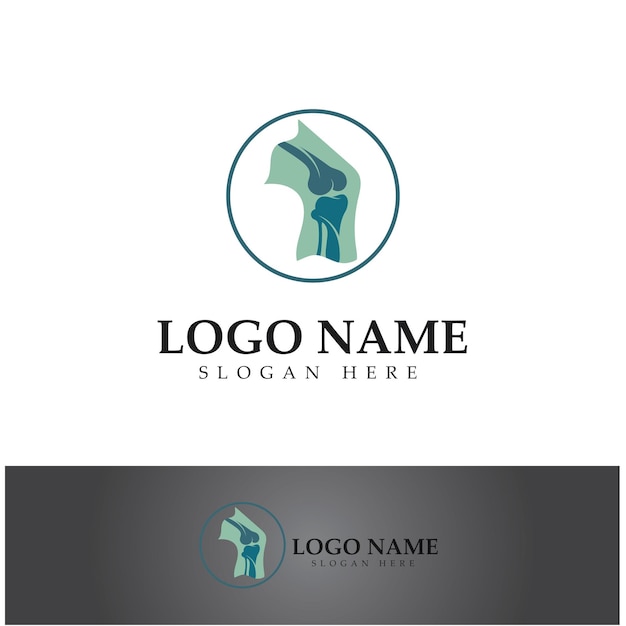 Knochenpflege geheilt logo symbol abstrakter designvektor