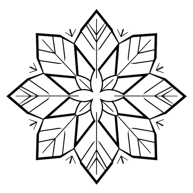 Knuspriges schneeflocken-symbol im minimalistischen vektorstil