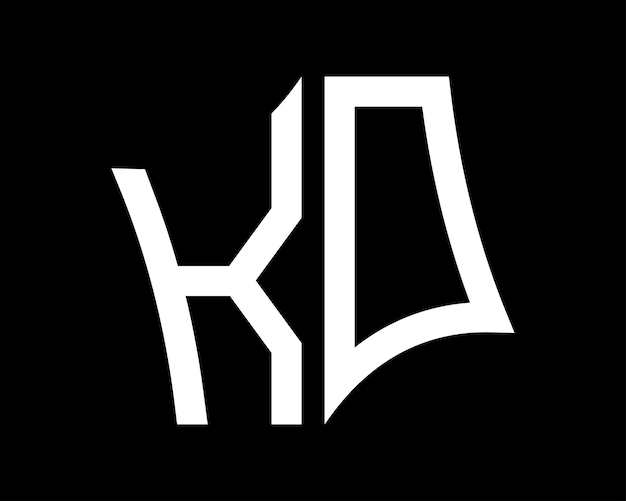 KO Buchstaben-Logo-Design Vektorkunst
