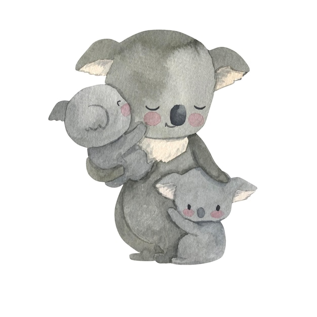 Koala-Aquarellillustration für Kinder