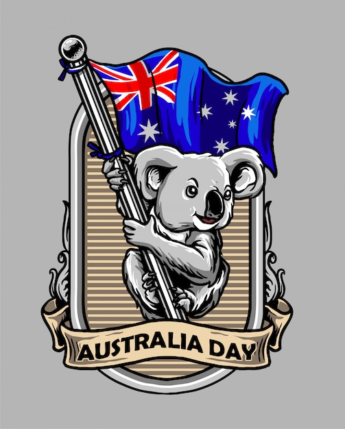 Koala feiern den australien-tag