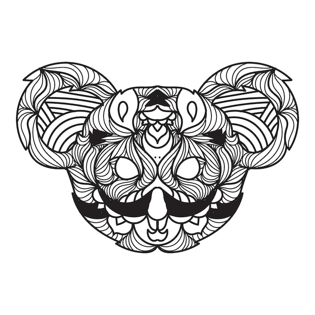 Koala-Mandala-Vektor-Illustration