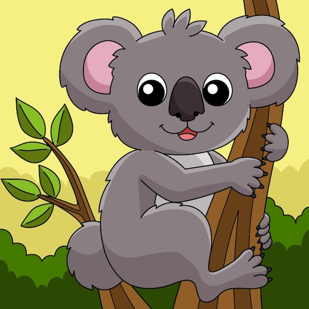Koala-Tier farbige Cartoon-Illustration