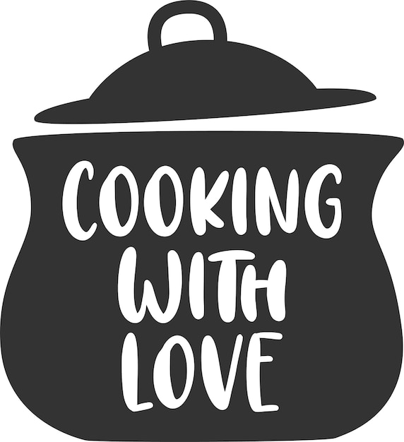 Vektor kochen mit liebe-logo