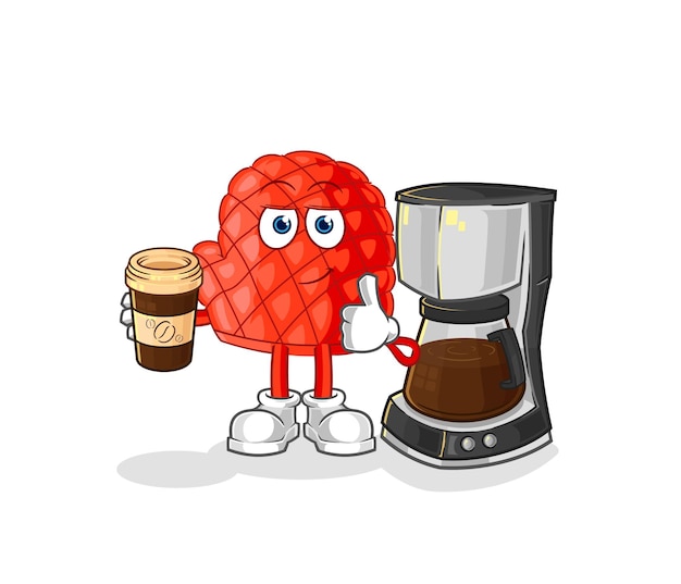 Kochhandschuh trinken kaffee illustration charakter vektor