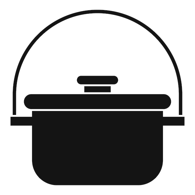 Kochkessel-Symbol Einfache Illustration des Kochkessel-Vektorsymbols für das Web