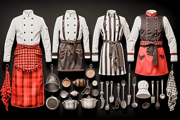 Kochmantel, Koch-Outfit, eine Vektorgrafik