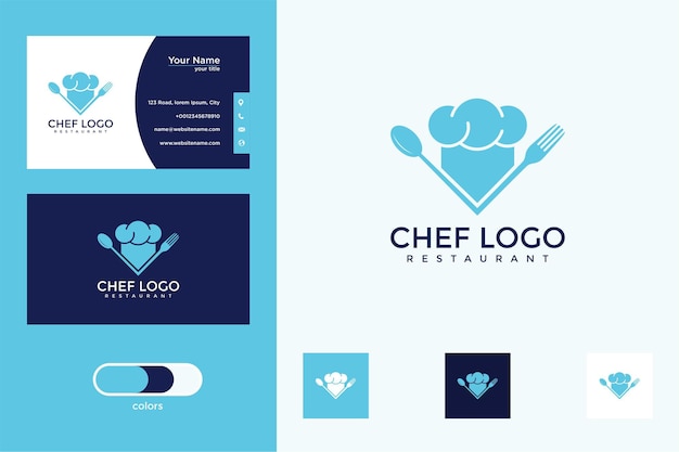 Kochmütze logo-design und visitenkarte