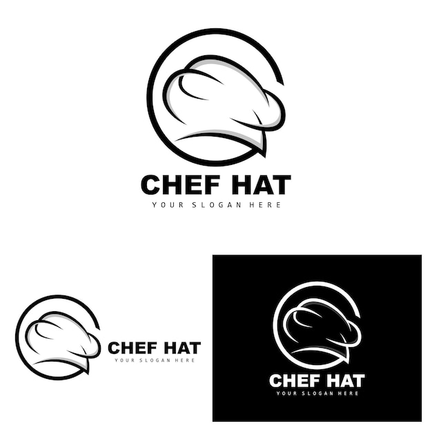 Kochmütze, logo, restaurant, chef, vektor, design, für, restaurant, catering, feinkost, bakery