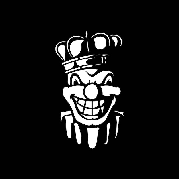 König clown maskottchen design