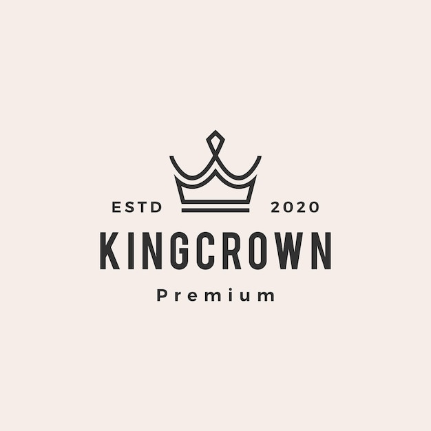 König krone hipster vintage logo