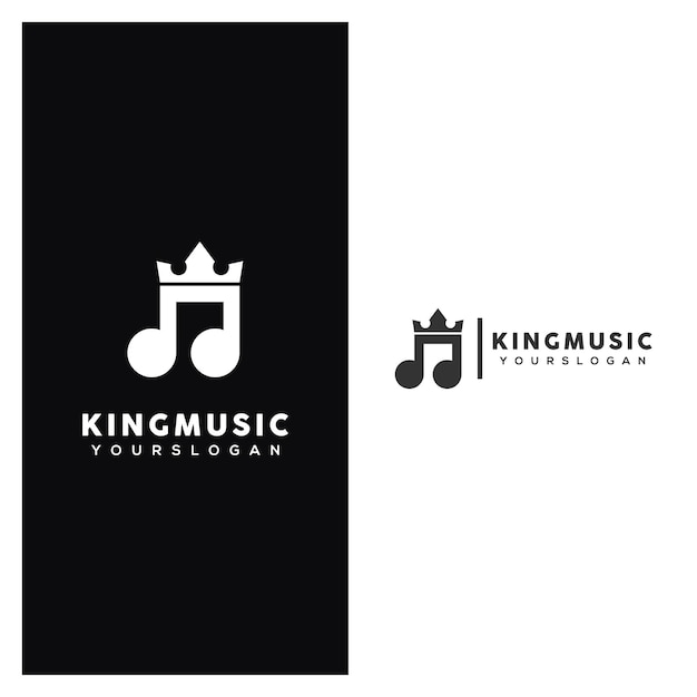 König Musik Logo Design Vektor