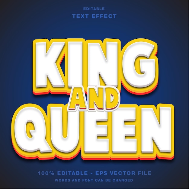 König und Königin fetter Texteffekt 3D