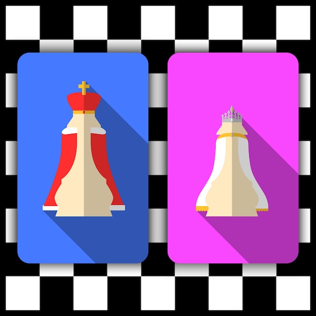 König und Königin Schach