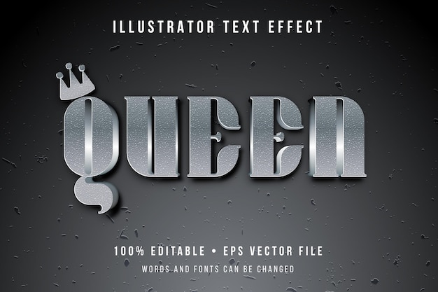 Königin 3D-Texteffekt