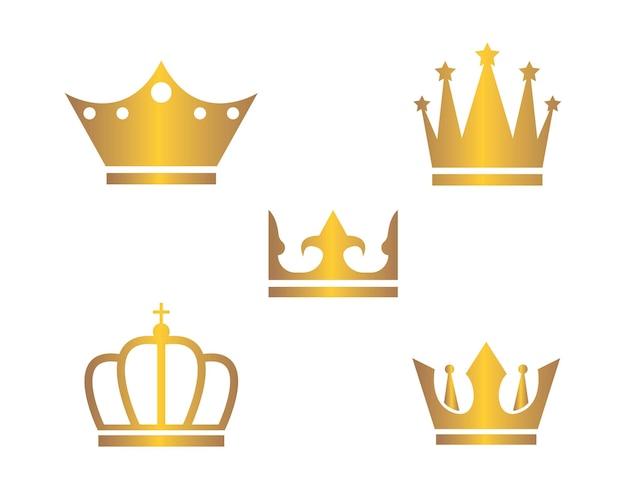 Königliches Kronen-Logo-Symbol, Vektorgrafik-Design