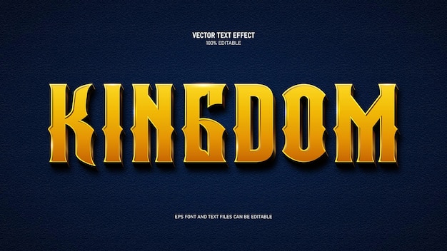 Königreich Text-Effekt goldenen Text-Stil