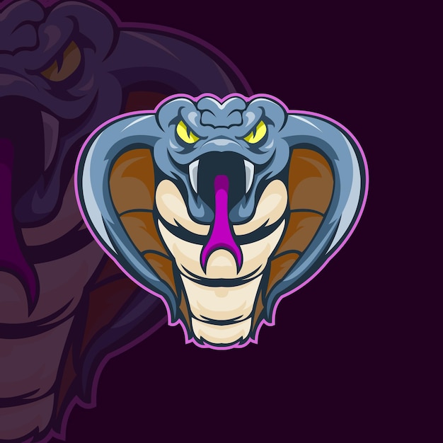 Königskobra-maskottchen-logo