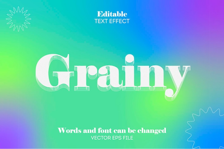 Vektor körnige, tendenziell bearbeitbare schriftart mit degradiertem hintergrund