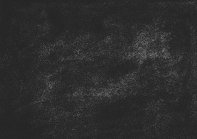 Körnige weiße Textur auf schwarzem Hintergrund Grunge-Punkt-Effekt abstraktes Layout mit kleinen Punkten Vektor