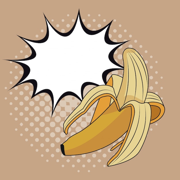 Köstliche bananen-pop-art
