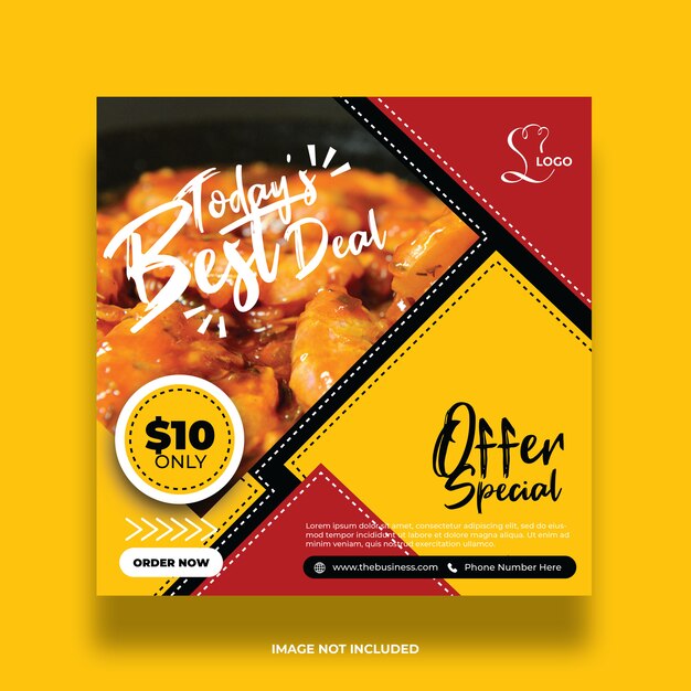 Köstliche Best Deal Food Social Media Post kreative Vorlage