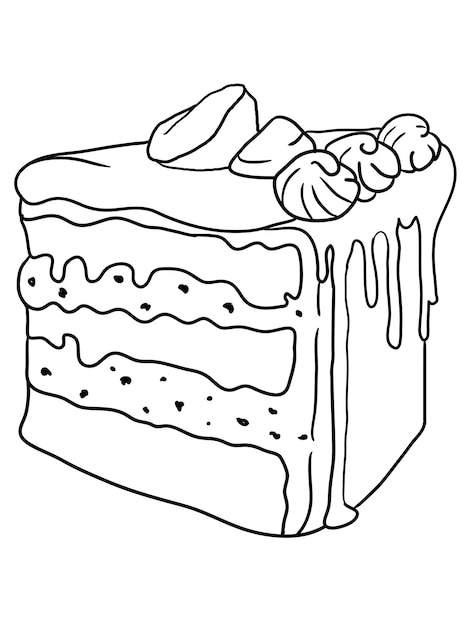 köstliche Dessertskizze für Malbuch