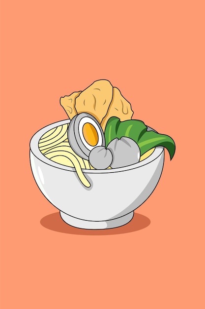 Köstliche fleischbällchen-illustration