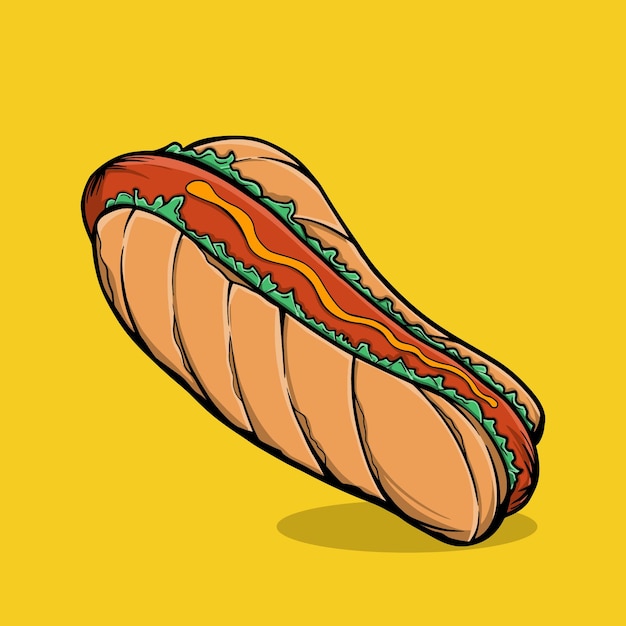 Köstliche hotdog-vektor-illustration01