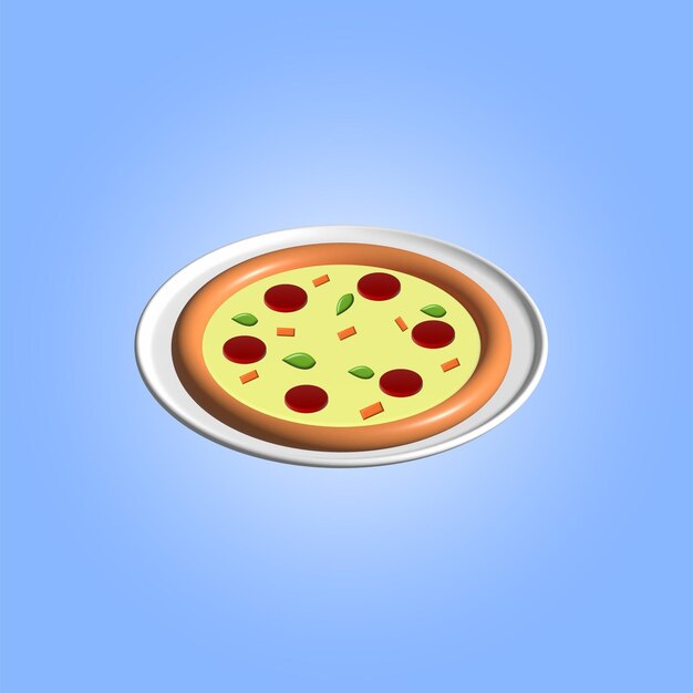 Köstliche pizza italia 3d