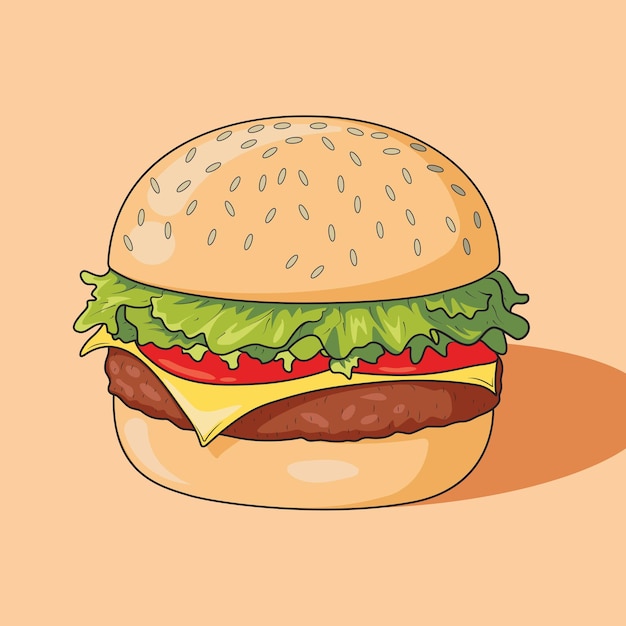 Köstlicher Rindfleisch-Burger-Patty, frischer Fast-Food-Sandwich-Cheeseburger
