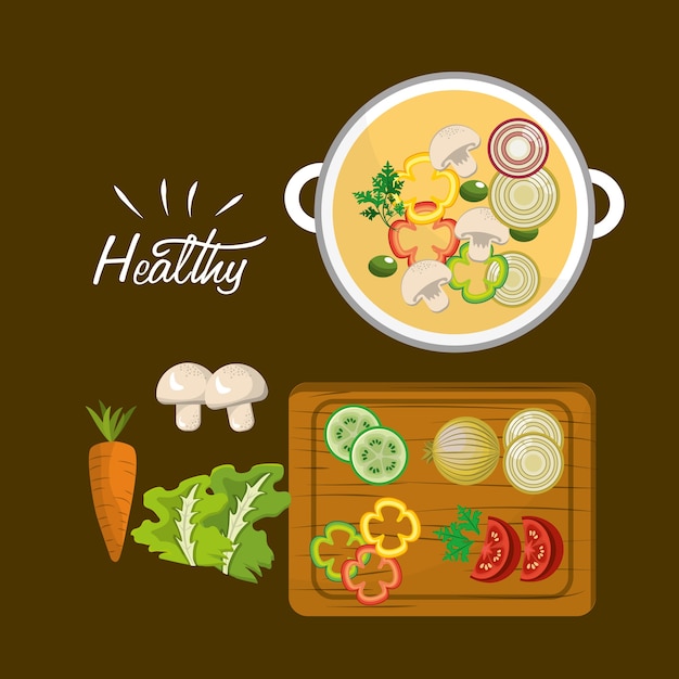 köstliches Frischgemüse gesund und Suppe