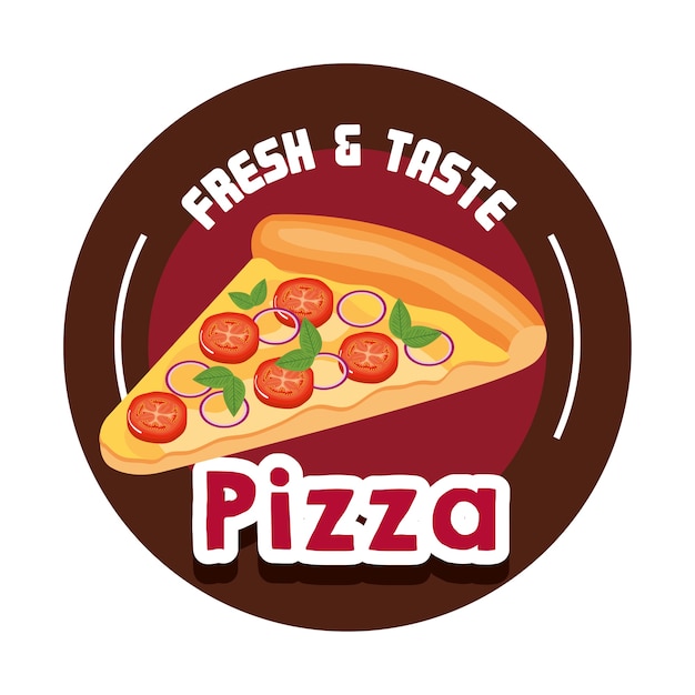 Vektor köstliches italienisches pizza-schnellimbissvektor-illustrationsdesign