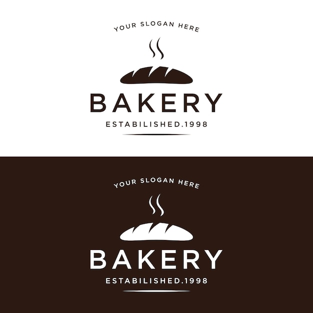 Köstliches und leckeres Bio-Logo für frisch gebackene Bäckereien im Retro-Vintage-Stil. Logo für Bäckereietiketten oder Abzeichen