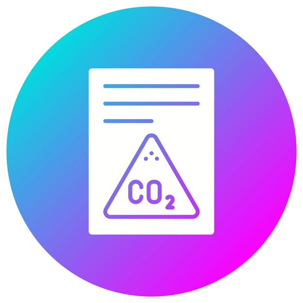 Kohlendioxid-berichtsvektor-symbol kann für den ikonensatz erneuerbare energie verwendet werden