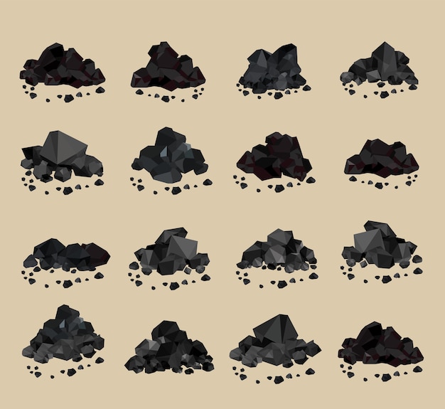 Kohlenhaufen von kohlen isoliert