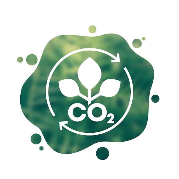 Kohlenstoffkompensation Co2-Gasreduktionsvektor-Symbol