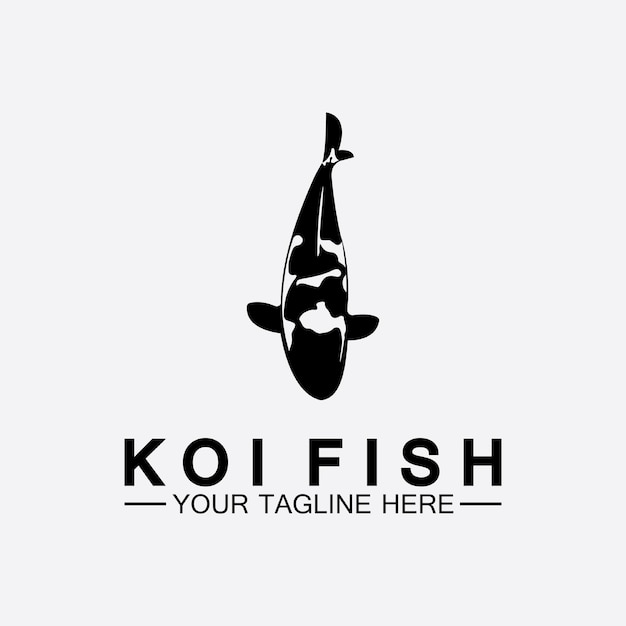 Koi fisch-logo-design-vektor-vorlage