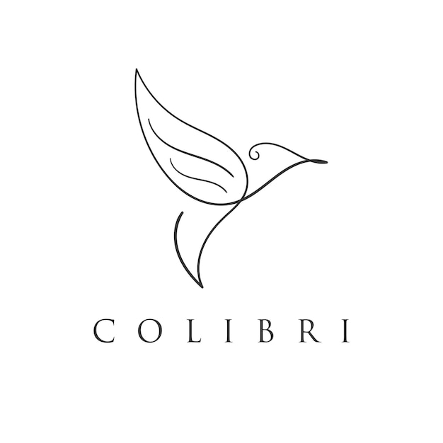 Kolibri-linie logo icon designs