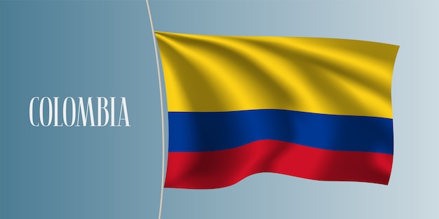 Kolumbien winkende flaggenillustration