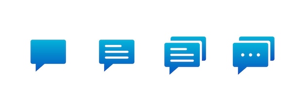 Kommentar-Icon-Satz Gradient-Stil